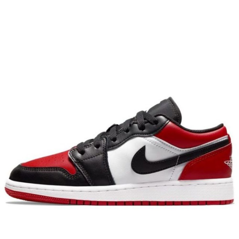 [BRAND NEW] AIR JORDAN 1 LOW BRED TOE 2021 GRADE SCHOOL SHOES SIZE 4Y SNEAKERS
